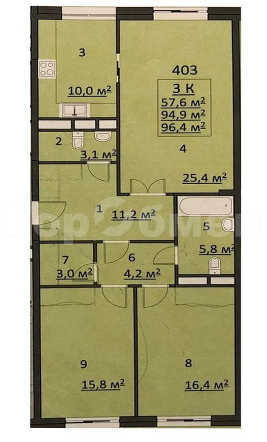 Продажа 3-комнатной квартиры, Ромашково, Рублёвский проезд,  40к3