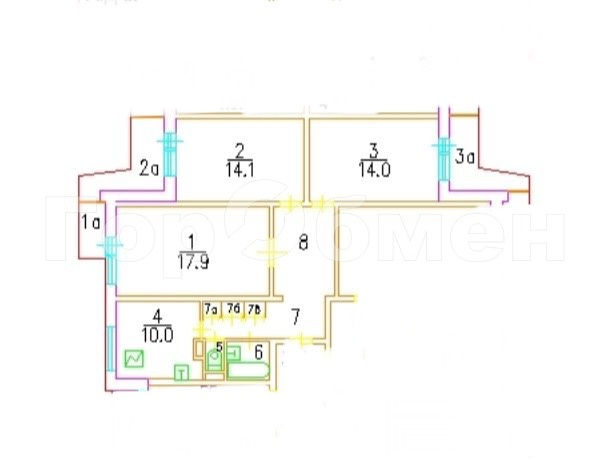 Продажа 3-комнатной квартиры, Москва, Сокольническая площадь,  9