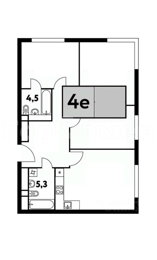 Продажа 4-комнатной квартиры, Москва, Фестивальная улица,  15к4