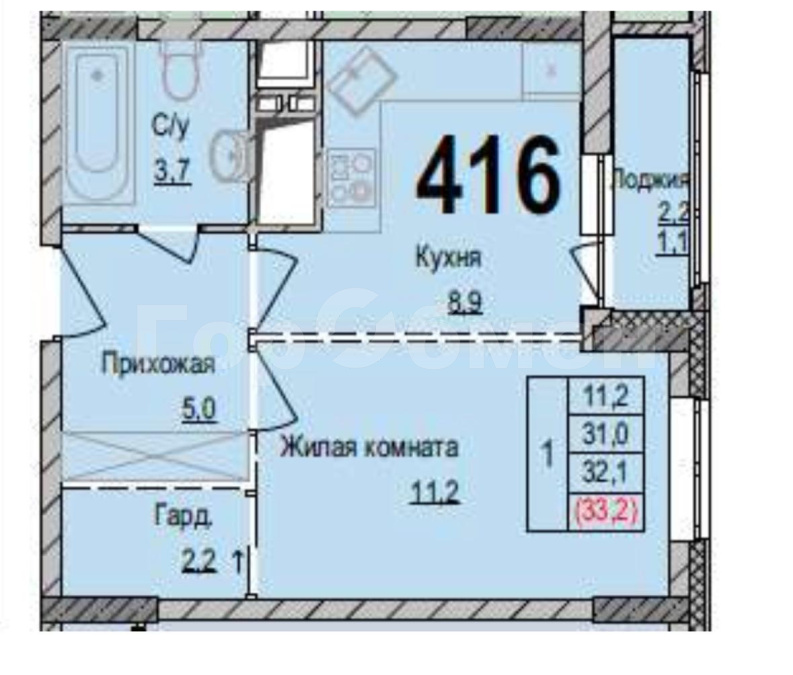 Продажа 1-комнатной квартиры, Московская, бульвар Эйнштейна,  3