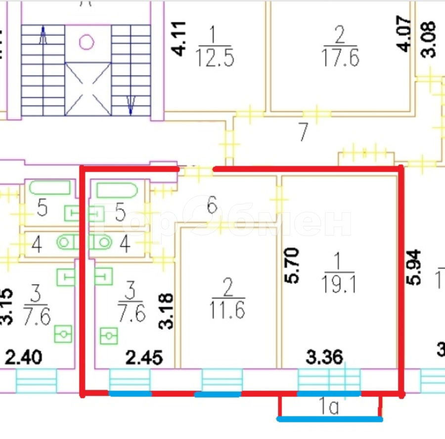 Аренда 2-комнатной квартиры, Москва, Россия,   Васильевская улица