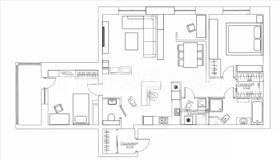 Аренда 3-комнатной квартиры, Москва, Россия,   улица Тёплый Стан