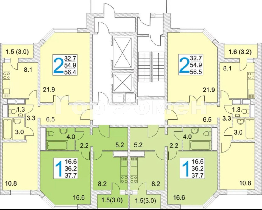 Аренда 2-комнатной квартиры, Звенигород, Россия,   Одинцовский городской округ