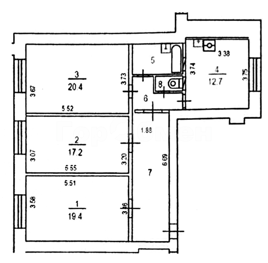 Продажа 3-комнатной квартиры, Москва, Россия,    Ленинский проспект