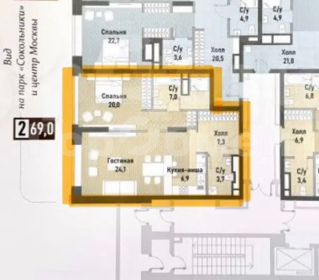 Продажа 2-комнатной квартиры, Москва, Россия,   Рубцовско-Дворцовая улица