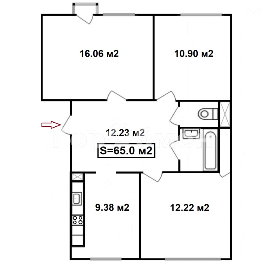 Аренда 3-комнатной квартиры, Москва, Россия,   улица Сущёвский Вал