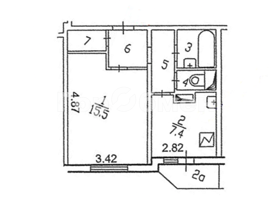 Аренда 1-комнатной квартиры, Москва, Россия,   Загорьевская улица