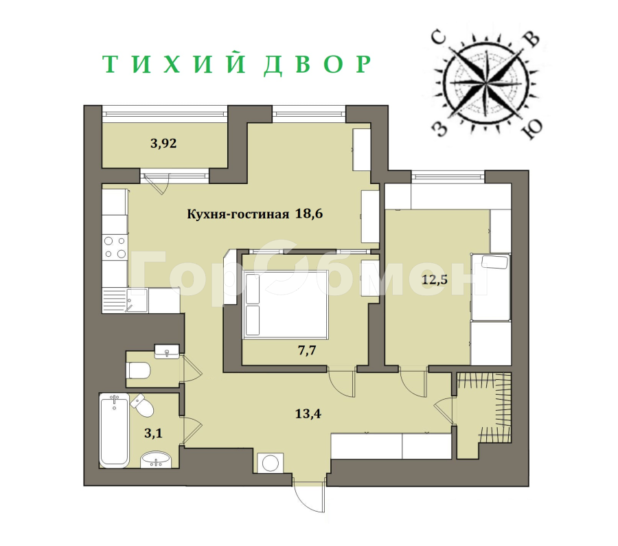 Продажа 2-комнатной квартиры, Москва, Россия,   Михневская улица